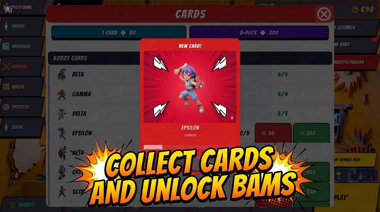 BAMS rewards and progression